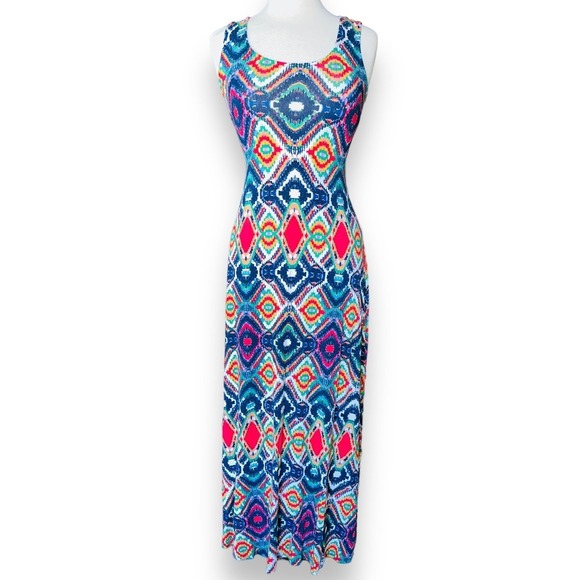 Ella Moss Dresses & Skirts - FP3 Ella Moss Anthropologie Maxi Dress Aztec Print Crochet Back Size XS Women's